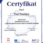 Certyfikat Geoguide Piotr Pisiewicz Impakt